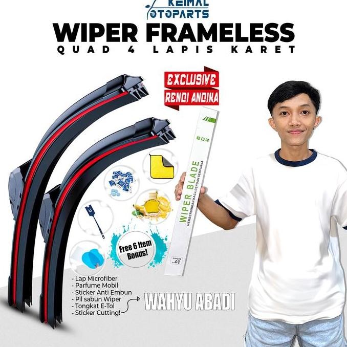 [Exclusive Rendi Andika] Wiper Quad 4 Lapis Karet Free Sticker Cutting Wahyu Abadi 5 Bonus Item Univ