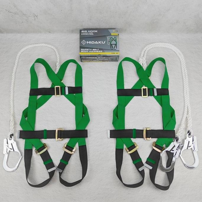 Hidaku Full Body Harness Safety Type X5 Double Hook / Safety Belt Hidaku X5 New Stok