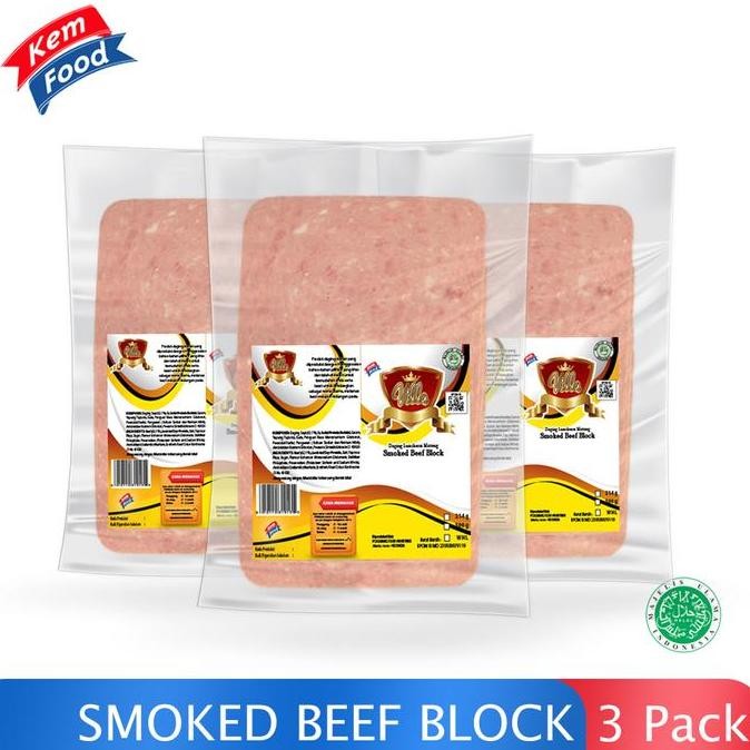 

Paket 3 Pack Villa Smoked Beef Block - Daging Sapi Asap - 214gr