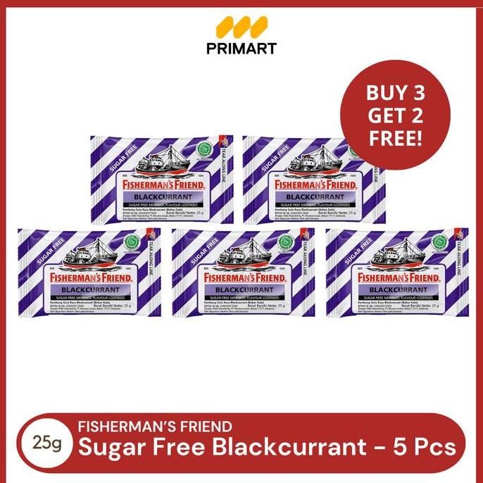 

(Allthebest) Fisherman's Friend Blackcurrant 25gr Buy 3 Get 2 Free