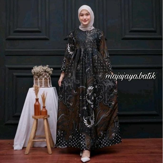 (Allthebest) Gamis batik pekalongan busui jumbo Baju wanita muslimah