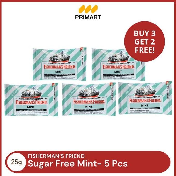 

(Allthebest) Fisherman's Friend Mint 25gr Buy 3 Get 2 Free