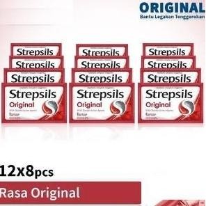 

(Allthebest) Strepsils Original 12x8 - Strepsils BOX - Permen Pereda Tenggorokan