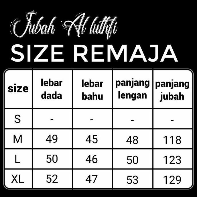(Allthebest) Jubah / Gamis Al Lutfi Anak Remaja Putih
