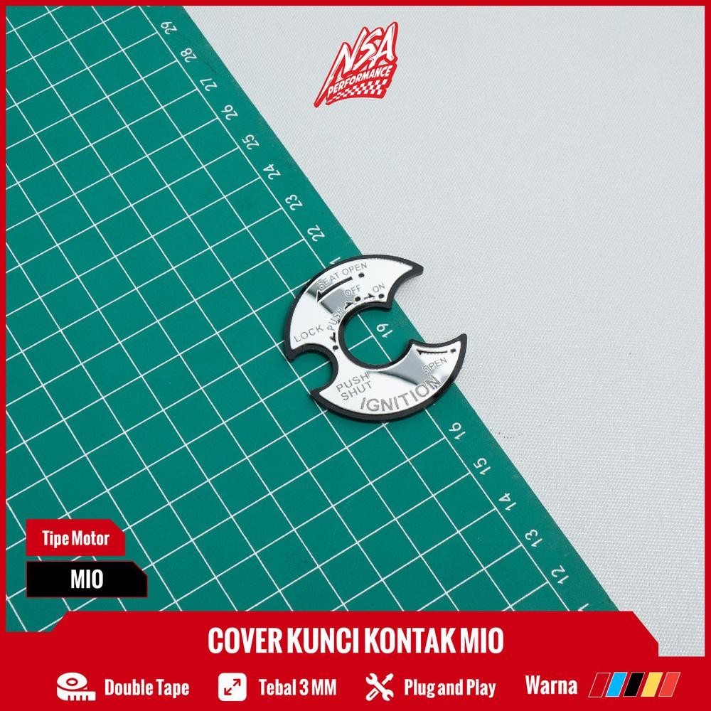 DY15 - NSA EMBLEM KUNCI MIO GEAR 125 GARNISH KUNCI KONTAK MIO M3 COVER LUBANG KUNCI MOTOR AKSESORIES