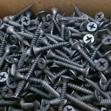 SKRUP GYPSUM 2.5 CM SKRUP HITAM SKRUP TAJAM ORIGINAL DAN TERPERCAYA