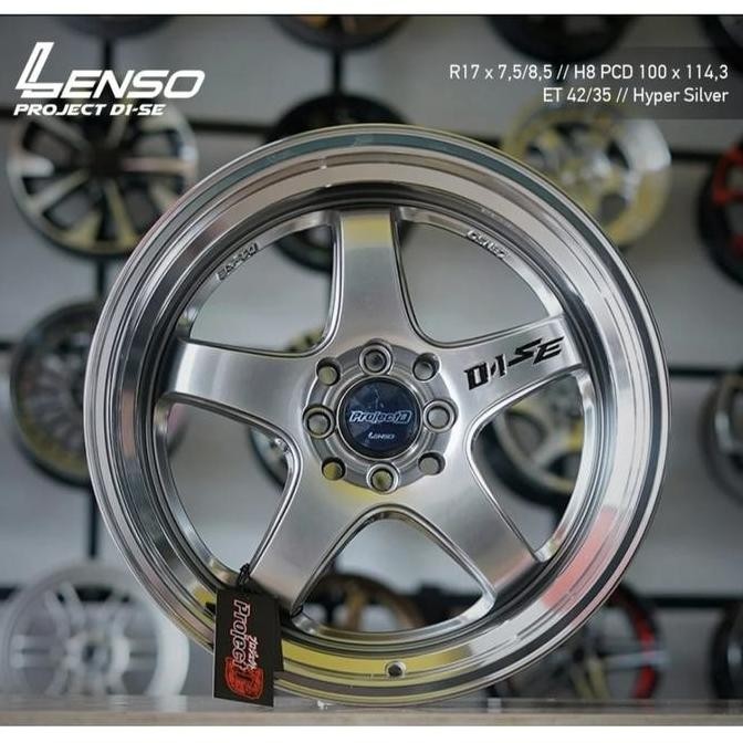 VELG MOBIL LENSO ORIGINAL PROJECT D1-SE R17 RING17 PCD 4X100-114,3 PELEK JAZZ YARIS RAIZE ROCKY PROM