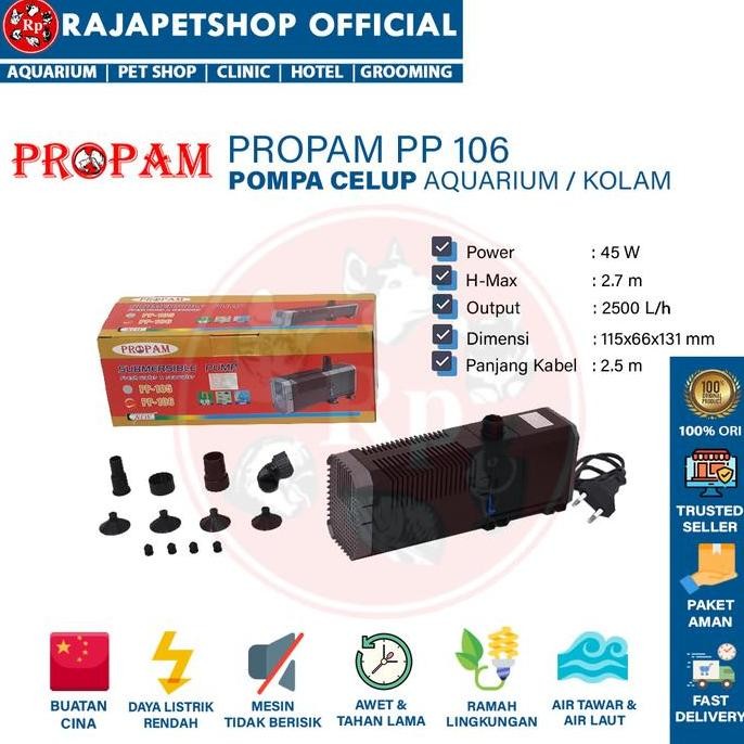 tersedia propam pp-106 water pump pompa celup kolam aquarium mini kuat