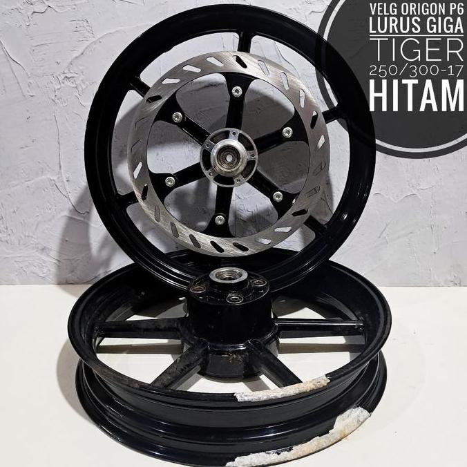 VELG BINTANG TIGER LAMA OREGON PALANG 6 LURUS GIGA 250 300 17 HITAM PUTIH SALE ORIGINAL DAN TERPERCA