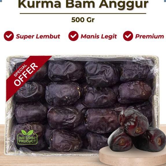 

Kurma Bam Anggur Gr Lembut Legit Bam