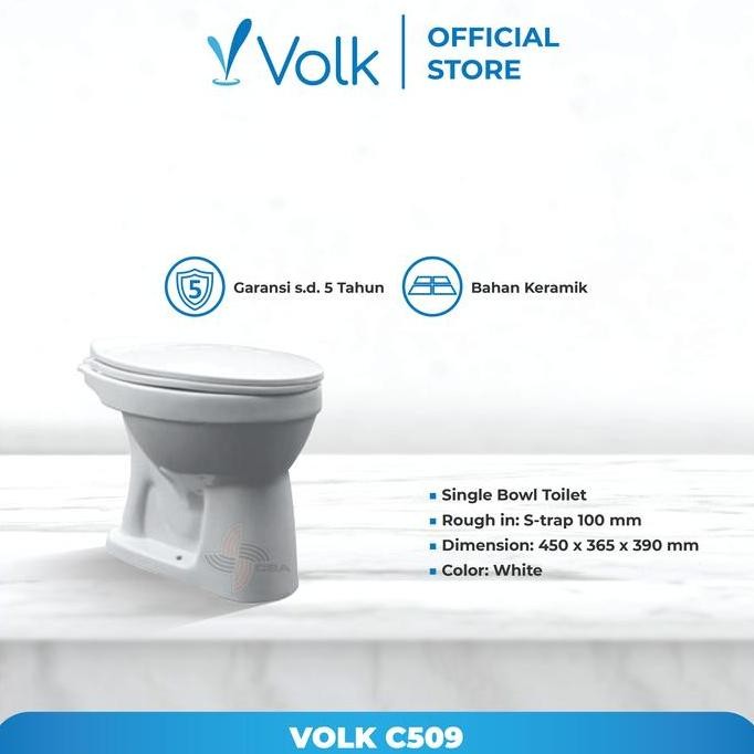 Volk Closet Duduk Kloset Duduk Toilet Duduk Clematis C509