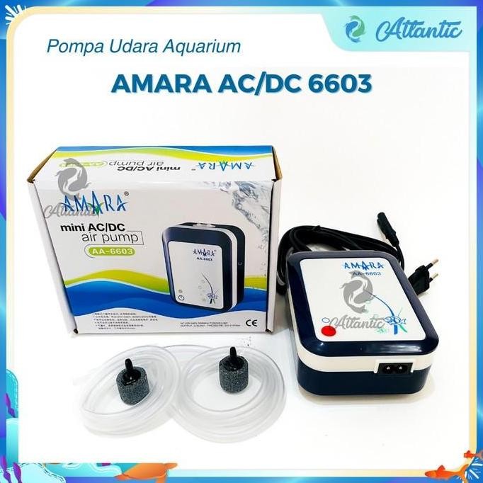 tersedia amara aa-6603 aerator ac dc tanpa listrik air pump aquarium