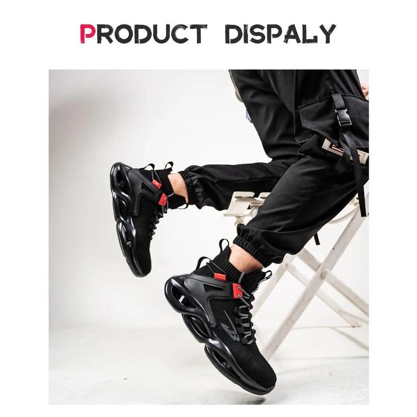 Sepatu Safety Pria Si17 Safety Shoes Boots Model Sneakers Casual Ringan New Stok