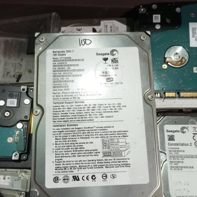 Hardisk Hdd Ide Pata 80Gb 120Gb 40Gb 160Gb Seagate Maxtor Wdc Dll Co