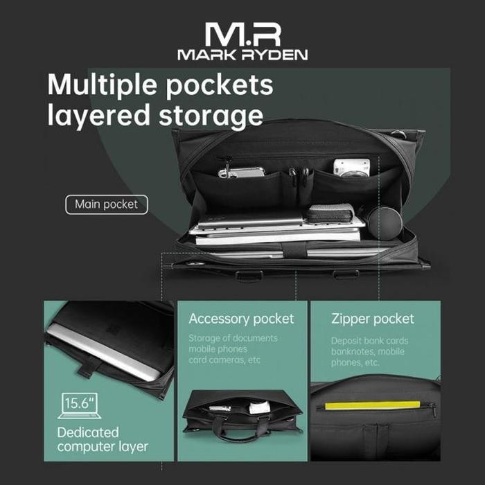 TWB MARK RYDEN MR8003 Briefcase Bussiness Laptop Bag - Tas Laptop