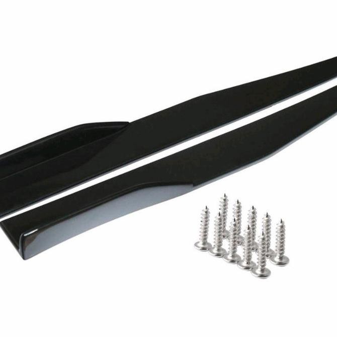 paket lips Winglet depan dan sideskirt Samping Mobil LUXIO Plastik Best Original