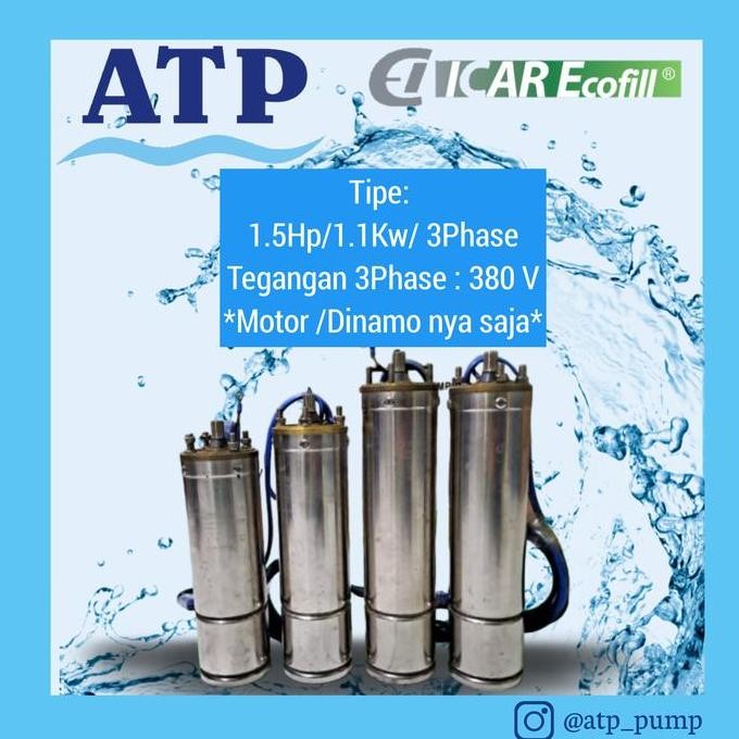 Icar Ecofill - Motor Pompa Submersible 1.5HP/1.1KW/3PH 380V