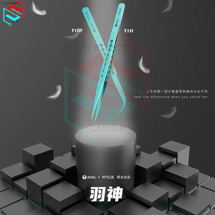 Pinset Titanium 2UUL Ti11 Lurus / Ti12 Bengkok Ultralight Tweezer