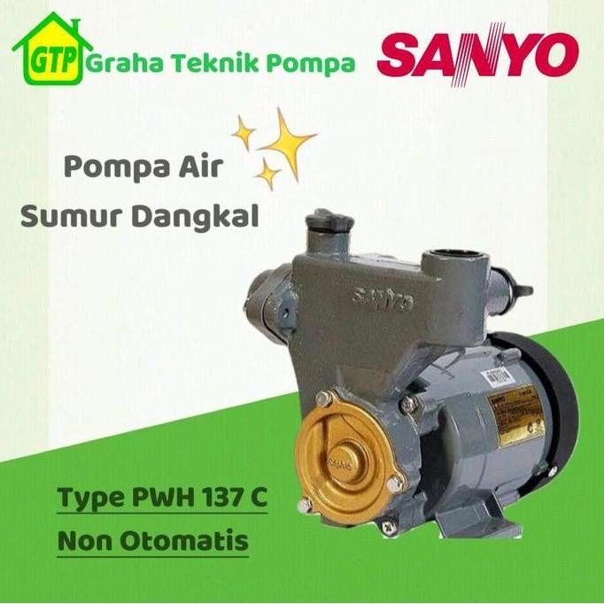 pompa air sanyo PWH 137, pompa sumur dangkal