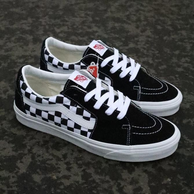 Promo Vans Sk8 Low Checkerboard Black White (Resmi Pt Navya)