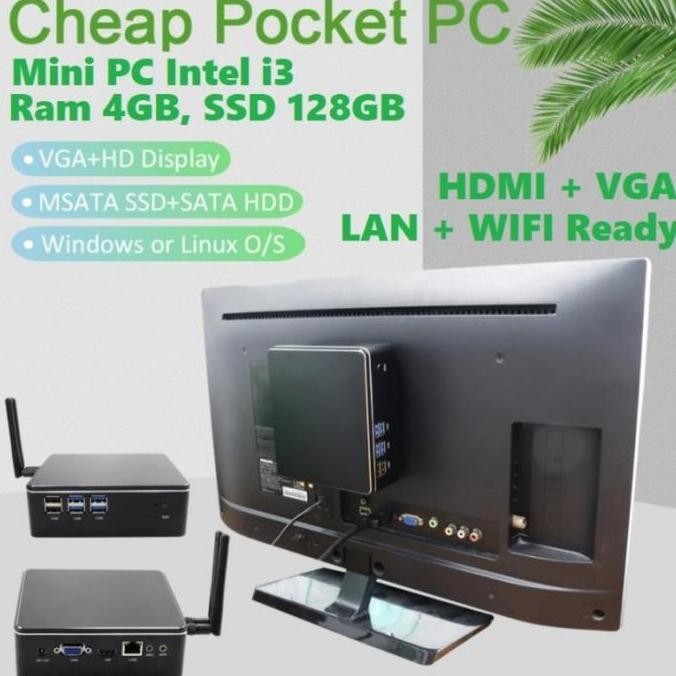 Paket Mini Pc, Monitor Lenovo D19-10 & Keyboard Mouse Logitech Co