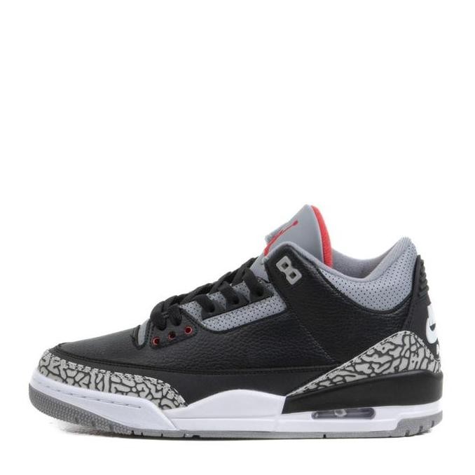 Grosir Air Jordan 3 Black Cement Black Fire Red Cement Grey Sail