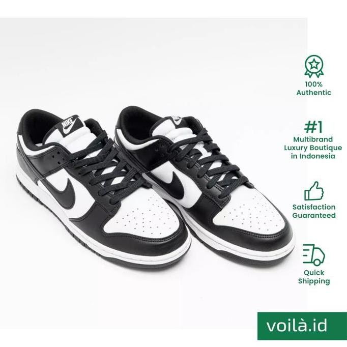 Promo Voilaid Nike Dunk Low White Black Unisex - Dd1391-100