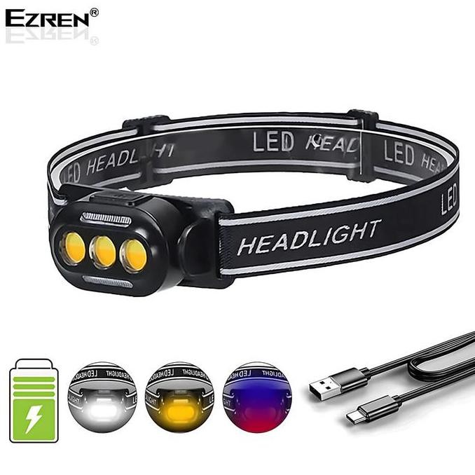 Ezren Ez-Yd02 Led Headlight Lampu Senter Kepala Mode Usb Charge