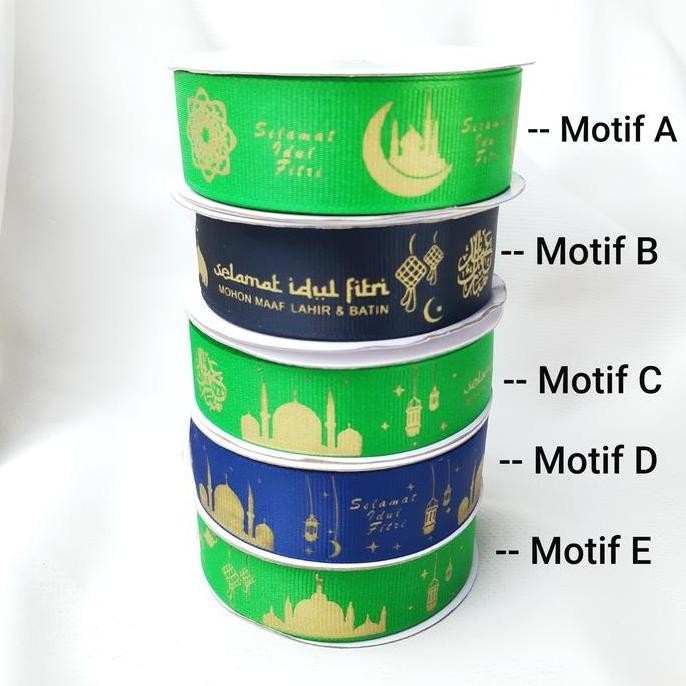 

Baru Pita Grosgrain Idul Fitri Roll - Dekorasi Kain Pita Lebaran - 1 Roll