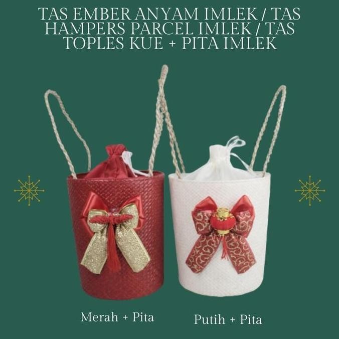 

Ready Tas Emper Anyam Imlek Hampers Toples Kue Pita Eksklusif