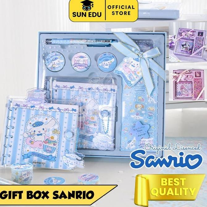 

Ready 6 in 1 Gift Set ORI Journal Box High Quality Hampers Party Roll Stiker Binder Bolpen Paper Stationery