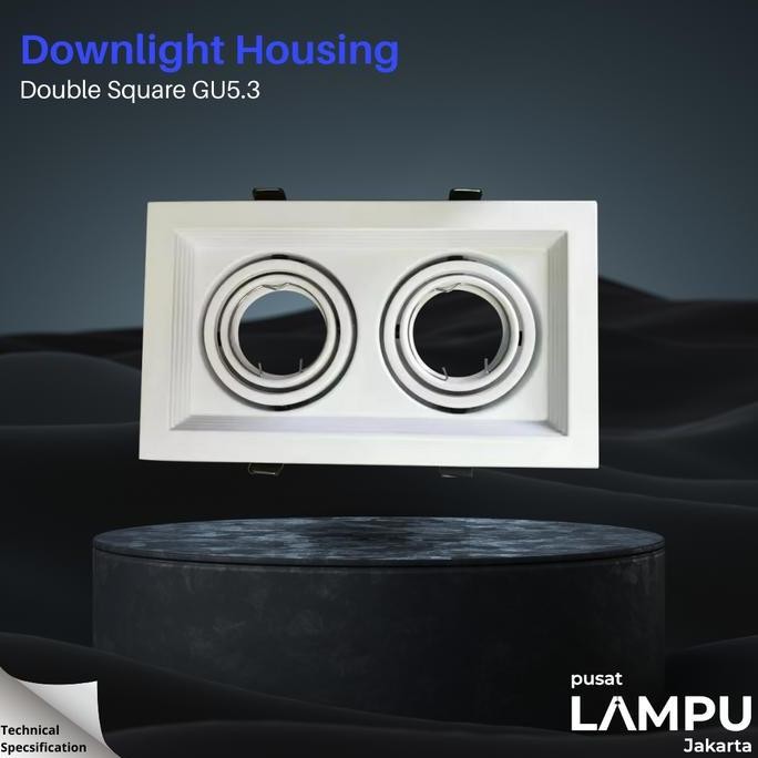Rumah Lampu Downlight Double Mr16/ Kap Double Mr16 / Housing Double Mr