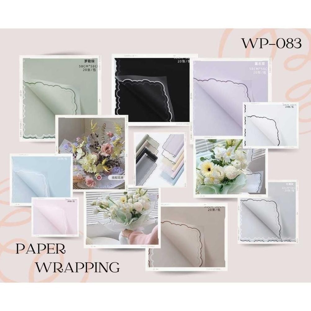 

[20 LEMBAR] WP083 - KERTAS PEMBUNGKUS BUKET BUNGA FLOWER WRAPPING LIST CLOUD KOREAN STYLE FLORIST BOUQUET aSt