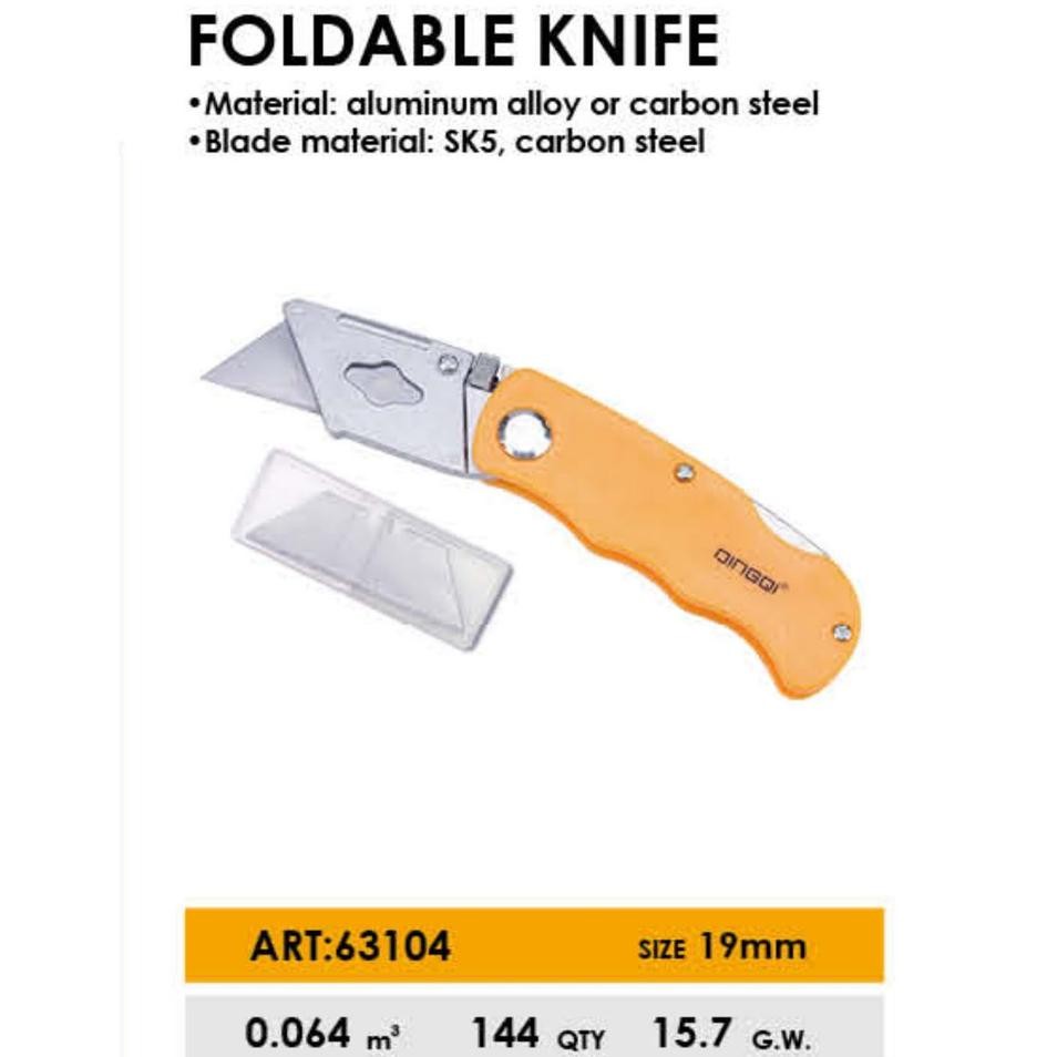 

Dingqi Pemotong Cutter Folding Utility Knife Cutter 63104 63109 63112
