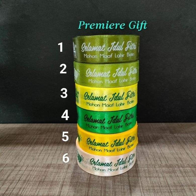 

(1 roll) pita satin lebaran idul fitri uk 2.5 cm aSt