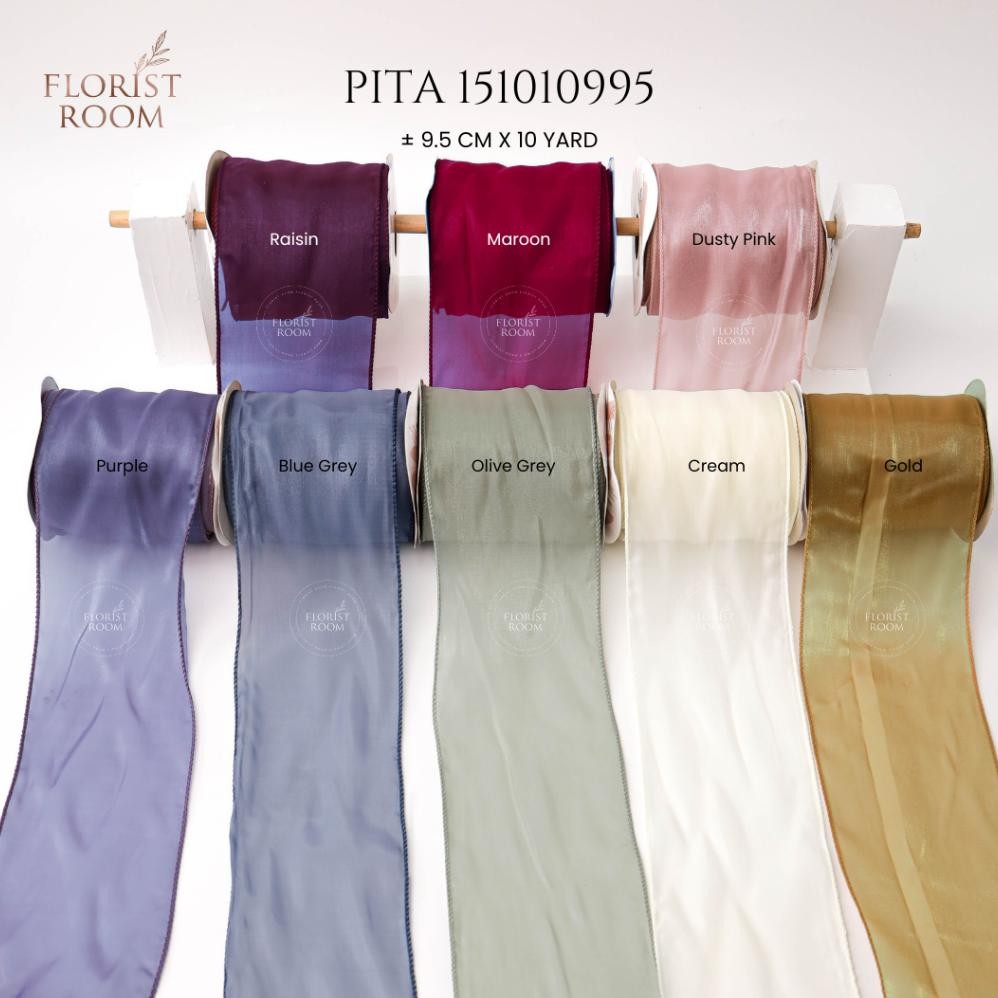 

Pita 151010995 9.5cm x 10yard - Ribbon Berkualitas Dekorasi aSt
