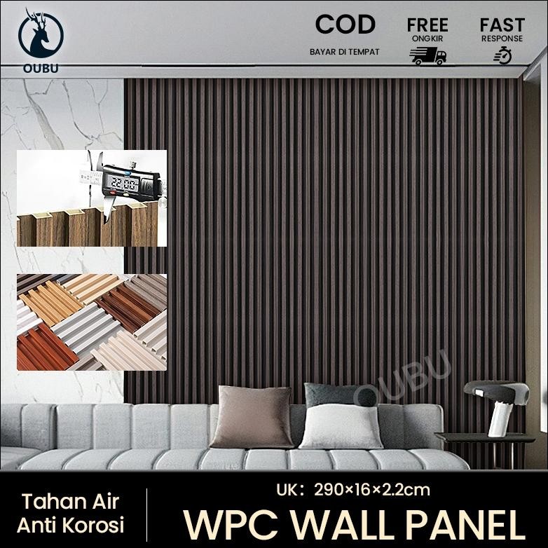 Wood WPC Wall panel 2.9Meter*16Cm  Dekorasi Dinding Anti Rayap Dan Anti Air WPC Aestetic Dinding Mot