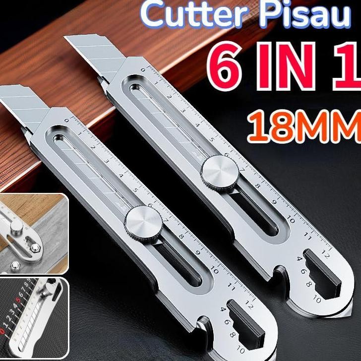 

Cod24 Hours Dery 6In1 Cutter 18Mm Multifungsi Cutter Baja Besar 10Pc Set Cutter Pemotong Kertas