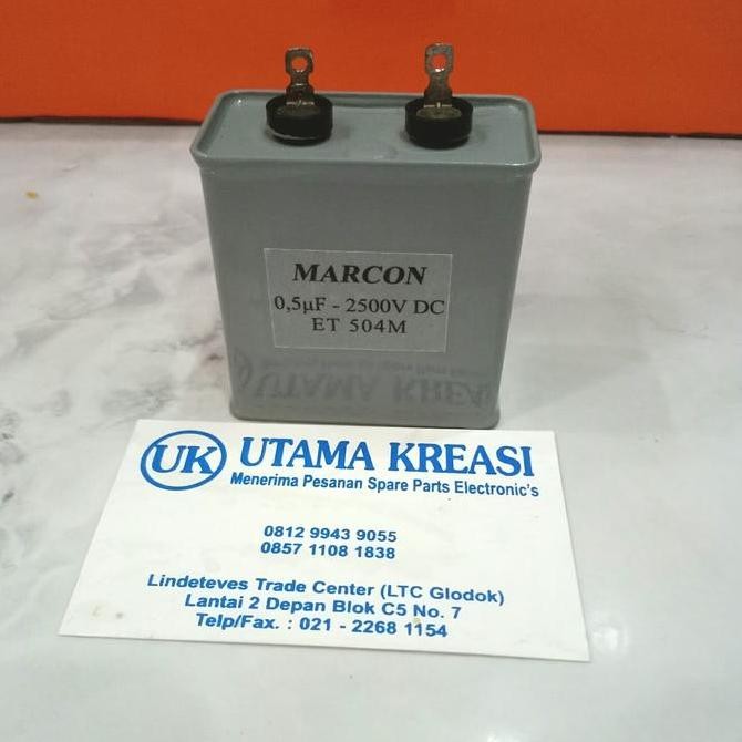 Oil Capasitor Capacitor Kapasitor Marcon 0.5Uf 2500V Dc Et 504