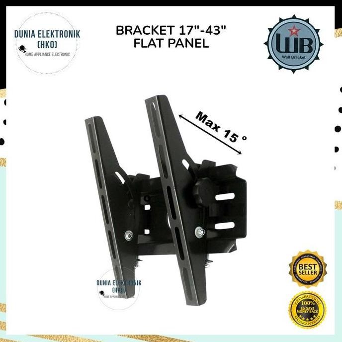BRACKET TV LCD WB HIJAU 17"-43" WALL BRACKET 17 - 43 INCH ADJUSTABLE