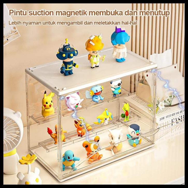 Kotak Display Penyimpanan Bening Kualitas Tinggi Figure Aksi Akrilik Bening Berdiri Kotak Display Ta