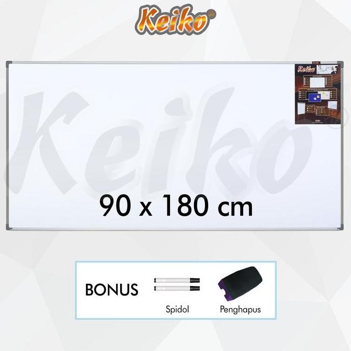 

Siap Kirim Whiteboard Gantung Single Face Keiko 90x180cm - Papan Tulis Gantung Non Magnet