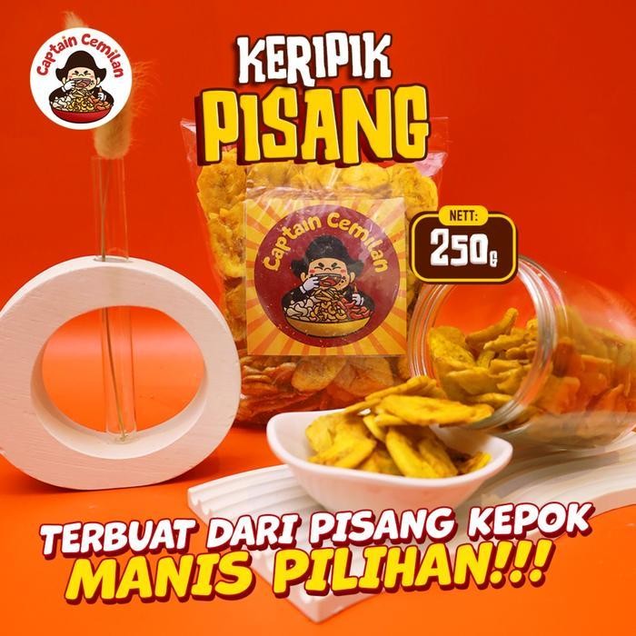 

Ccf 250Gr -Keripik Pisang Manis Captain Cemilan Food Snack Makanan Camilan
