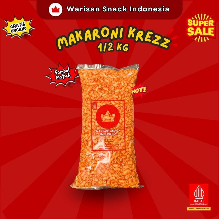 

Ccf (1/2 Ball-Setengah Ball) Kerupuk Makaroni Bantat Warisan Snack Indonesia (500Gr), Makanan Ringan Krupuk Cemilan Murah Halal Pedas Daun Jeruk Food Keripik