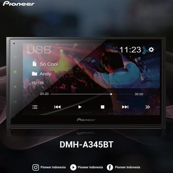 SIAP KIRIM HEAD UNIT PIONEER DMH-A345BT DOUBLE DIN ORIGINAL AUDIO MOBIL