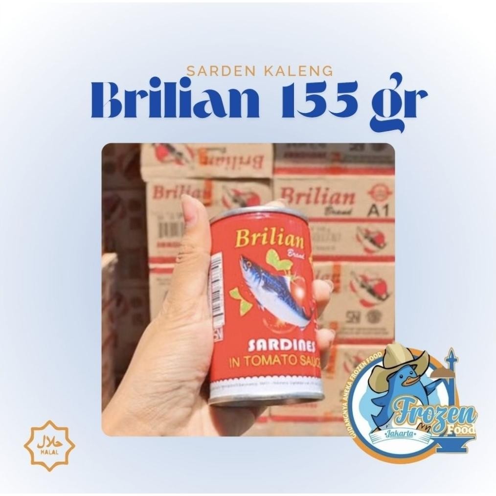 

Brilian Sarden Kaleng 155Gr | 1 Dus Isi 50 Kaleng | Wajib Extra Bubblewrap Terbaru