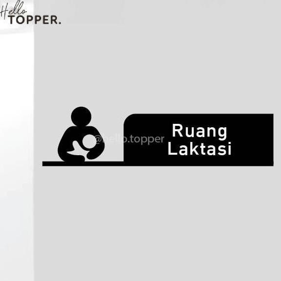 NS Sign Akrilik Ruang Laktasi Hollow UV Print Sign Board