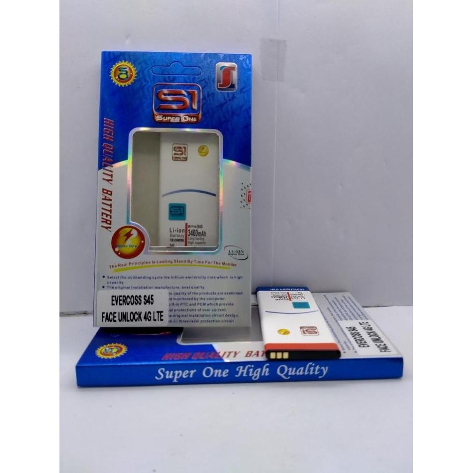 BATERAI FOR EVERCOSS S45 DOUBLE POWER SUPERONE MURAH