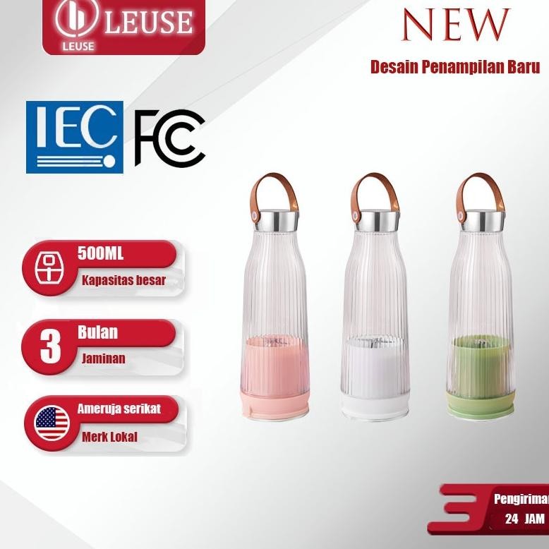 KUALITAS TERBAIK- LEUSE Surabaya Blender Portable / Juicer Usb 500ml/Juice Blender Portable 6 Pisau 