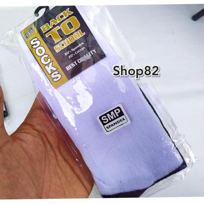 (Allthebest) kaos kaki katun SD SMP SMA SMK hitam putih polos anak sekolah cowok cewek unisex pria w